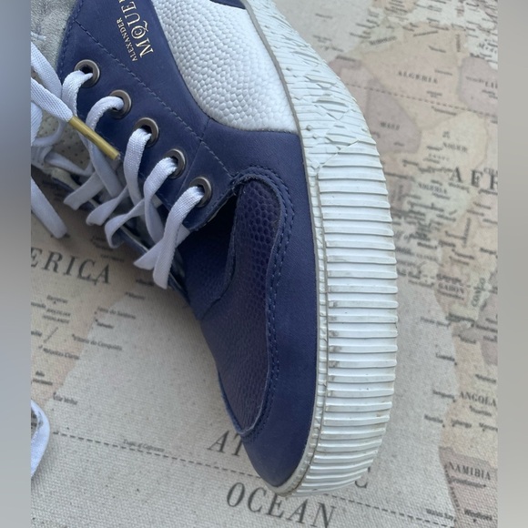 Alexander McQueen X PUMA Sample Kas High-Top Sneakers Blue Leather M9 - Picture 3 of 11